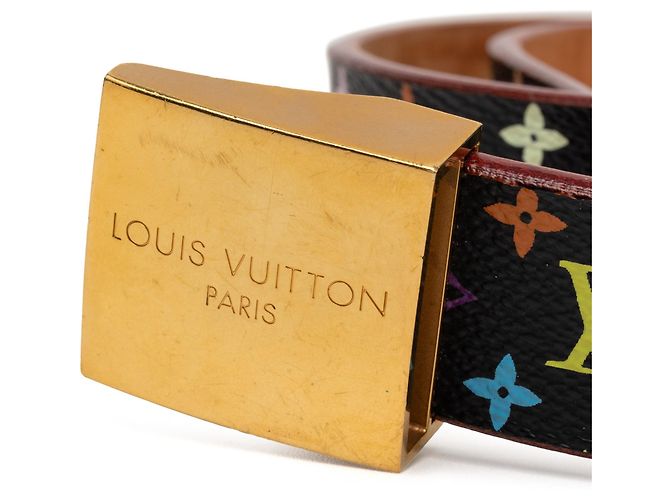 Cintura Louis Vuitton Black Monogram Multicolore Nero - vista 4
