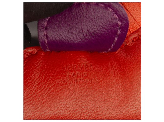 Charm per borsa Hermès Orange Milo Lambskin Grigri Rodeo PM Arancione Porpora - vista 6