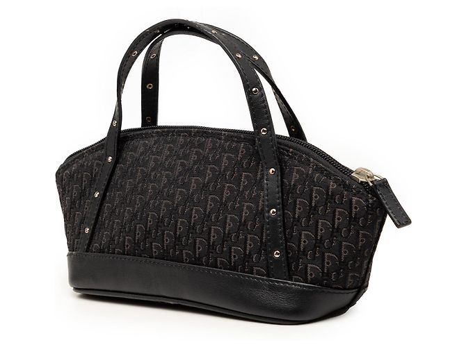 Borsa Dior Black Mini Diorissimo Trotter Canvas Street Chic Nero - vista 2