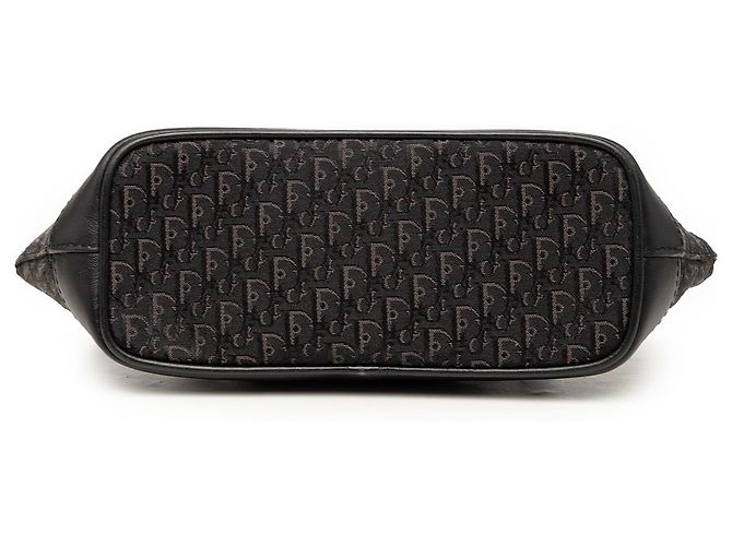 Borsa Dior Black Mini Diorissimo Trotter Canvas Street Chic Nero - vista 3