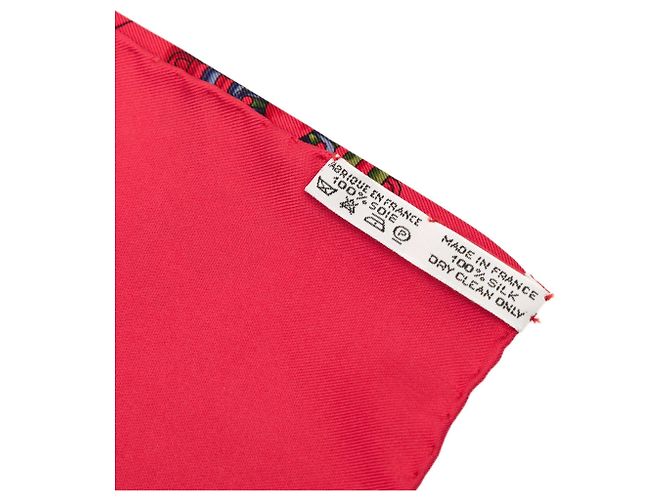 Sciarpa in seta Hermès Red Festival des Amazones 90 Rosso - vista 6