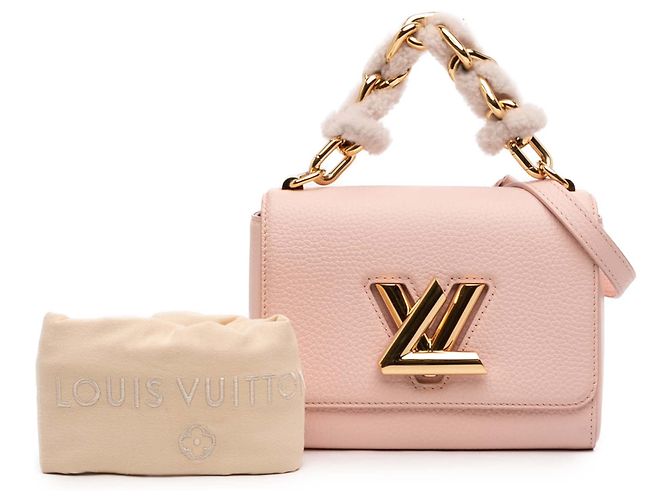 Louis Vuitton Pink Taurillon Shearling Braided Handle Twist PM - Ansicht 7