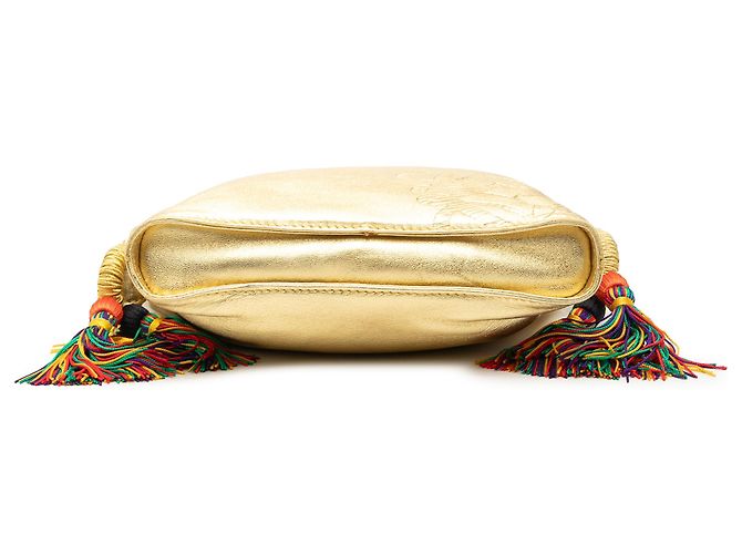 LOEWE Borsa a tracolla Flamenco in Nappa oro D'oro - vista 3