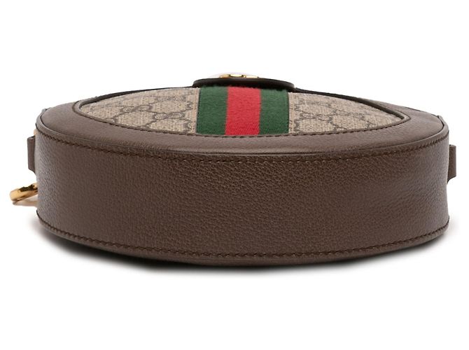 Gucci Beige Mini GG Supreme Web Ophidia Borsa a tracolla rotonda - vista 3