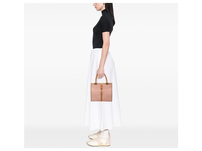Gucci Pink Suede Jackie Handbag Camel - view 7
