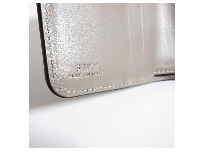 Fendi FF Diamond Klapperbrieftasche Beige - Ansicht 6