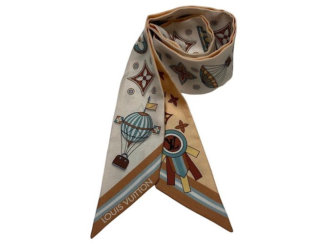 Foulard in seta Bandeau BB From the Cloud Louis Vuitton Multicolore Beige - vista 3