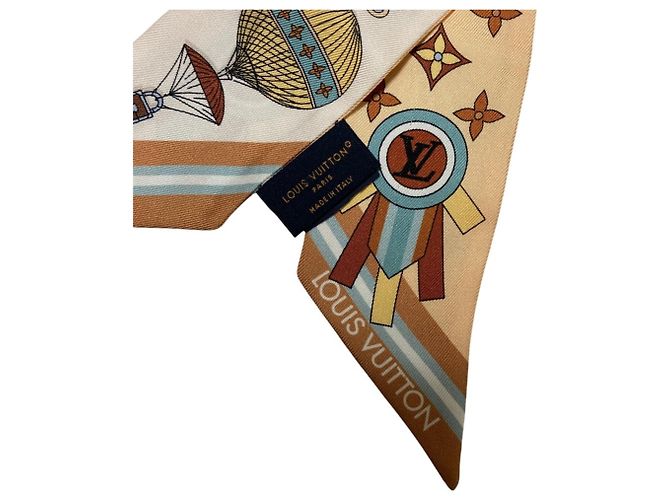 Foulard in seta Bandeau BB From the Cloud Louis Vuitton Multicolore Beige - vista 6