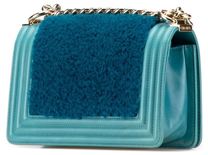 Borsa a tracolla Chanel Coco Mark Boy 20 Mini con catena Arancione - vista 2