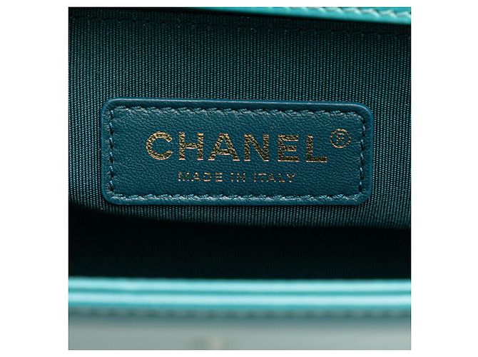Borsa a tracolla Chanel Coco Mark Boy 20 Mini con catena Arancione - vista 8