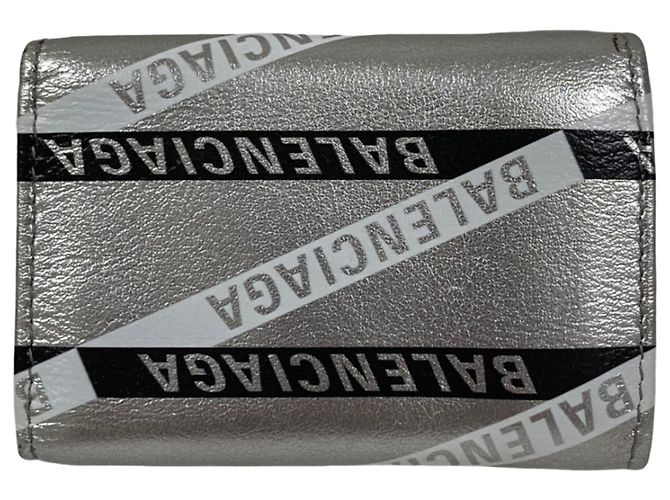 Cartera Compacta Everyday Balenciaga Negro Plata - vista 2