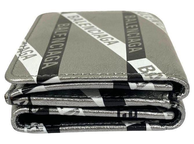 Cartera Compacta Everyday Balenciaga Negro Plata - vista 6