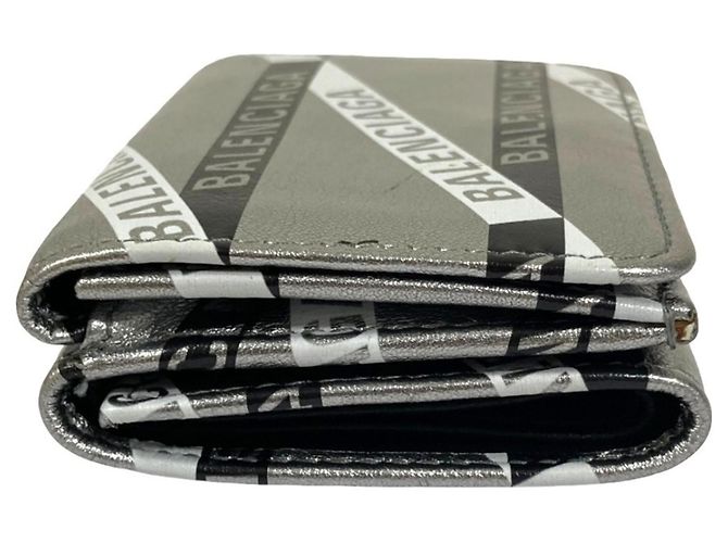 Cartera Compacta Everyday Balenciaga Negro Plata - vista 7