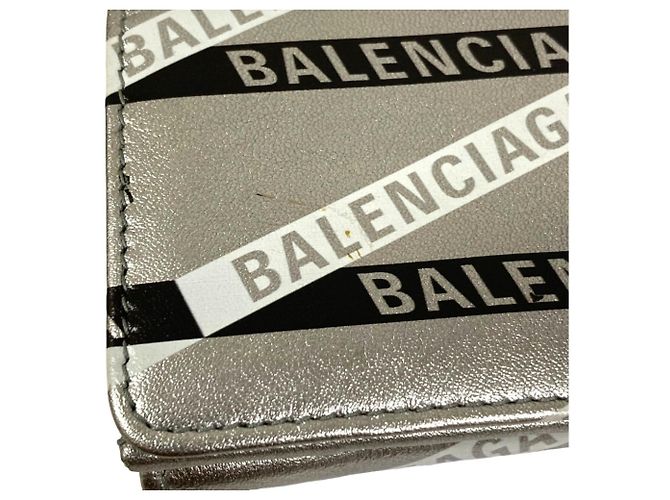 Cartera Compacta Everyday Balenciaga Negro Plata - vista 8