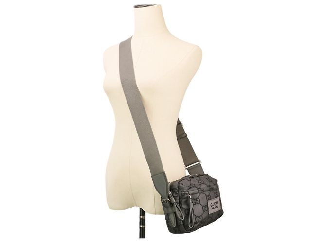 Borsa a tracolla Gucci Econylon GG Marrone - vista 12