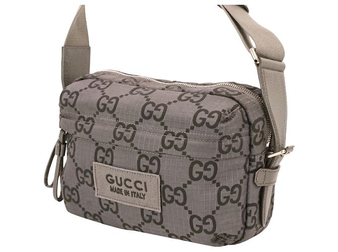Borsa a tracolla Gucci Econylon GG Marrone - vista 2