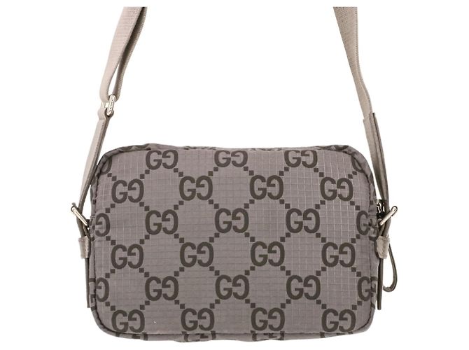 Borsa a tracolla Gucci Econylon GG Marrone - vista 4