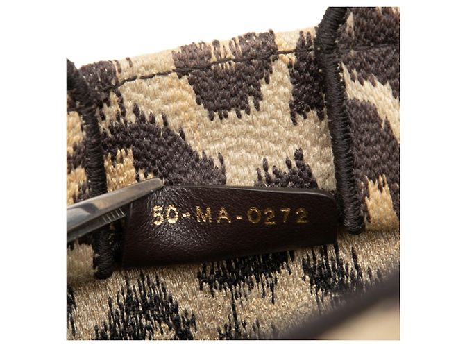 Borsa mini Christian Dior Leopard Book Tote Marrone - vista 9