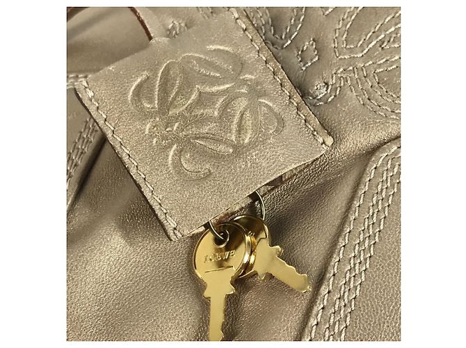 Borsa Tote Loewe Amazona 28 D'oro - vista 8