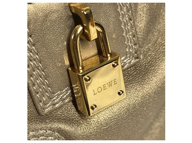 Borsa Tote Loewe Amazona 28 D'oro - vista 9