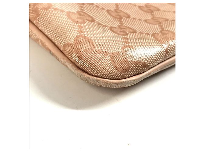 Pochette a tracolla Gucci rosa con logo GG - vista 6