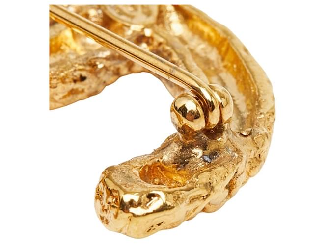 Spilla Logo Coco Mark Chanel D'oro - vista 3