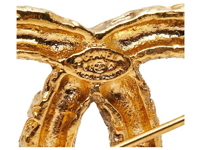 Spilla Logo Coco Mark Chanel D'oro - vista 5