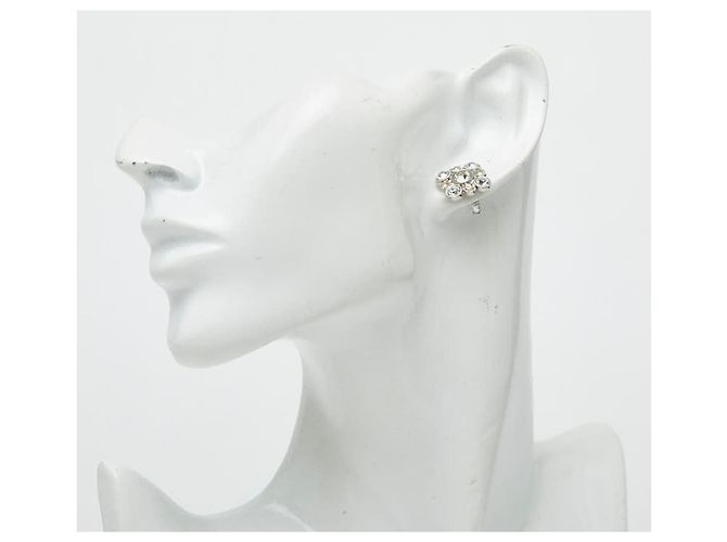 Chanel Ohrstecker aus silberfarbenem Metall - Ansicht 5