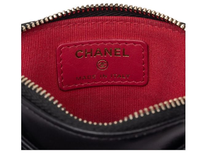 Monedero y tarjetero Chanel 19 Coco Mark Matelassé Zip Negro - vista 5