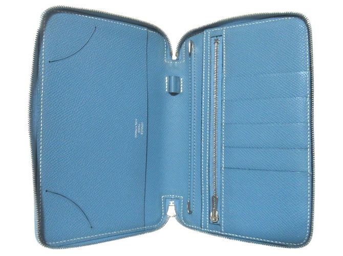 Hermès Hermes Veau Epsom Agenda Zip Notebook Cover Blau - Ansicht 7