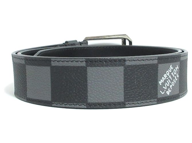Louis Vuitton Gürtel Architect Damier Graphite Archives Braun Schwarz - Ansicht 3
