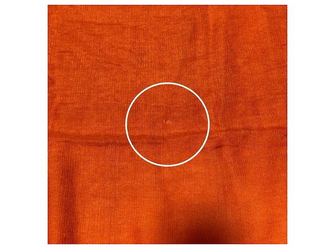 Stola trasparente in cashmere e seta Hermès Arancione - vista 6