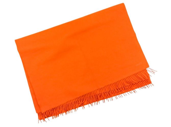 Hermès Stola in lana e cashmere arancione Hermes - vista 2