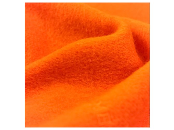 Hermès Stola in lana e cashmere arancione Hermes - vista 3