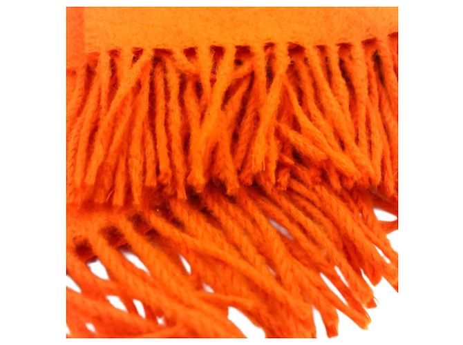 Hermès Stola in lana e cashmere arancione Hermes - vista 4
