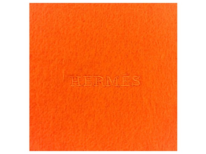 Hermès Stola in lana e cashmere arancione Hermes - vista 7