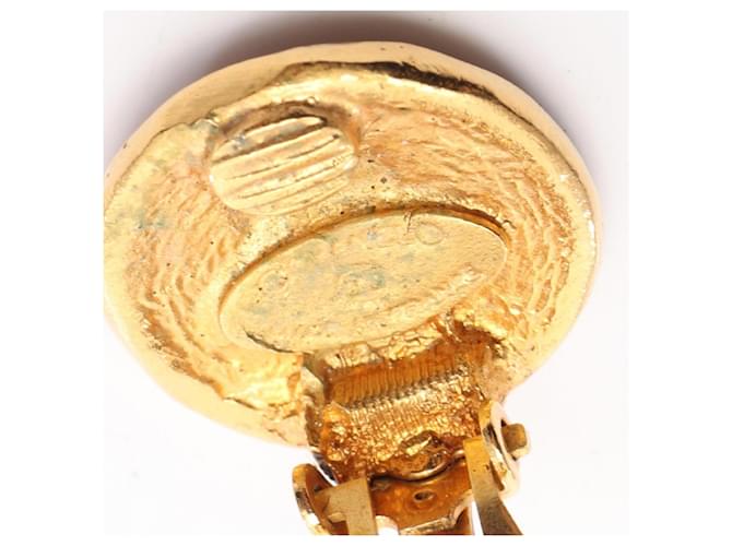 Orecchini Chanel Circle Logo D'oro - vista 3