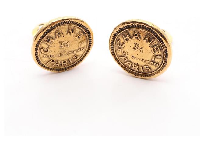 Orecchini Chanel Circle Logo D'oro - vista 5