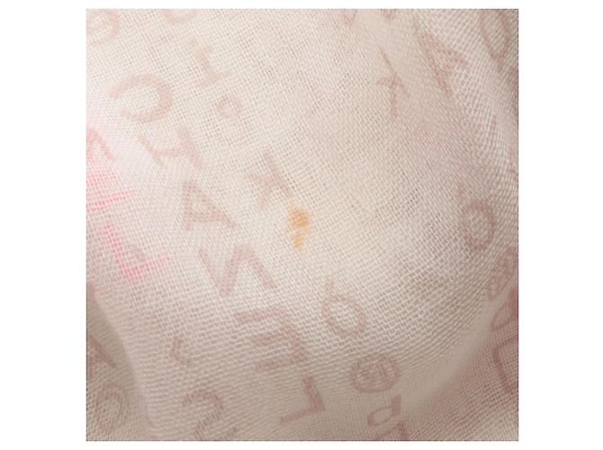 Chal de seda y cachemira Chanel Castaño Rosa Crudo - vista 5