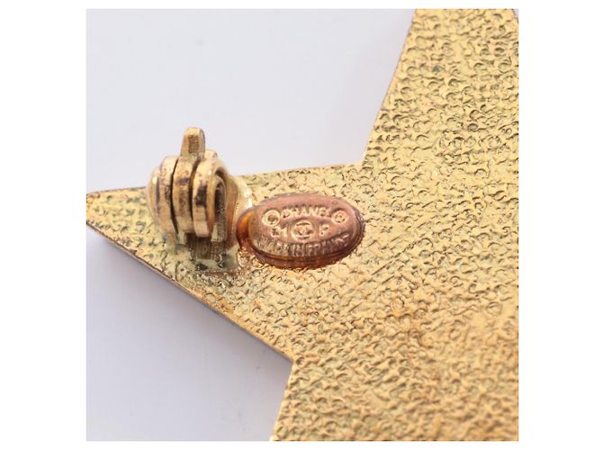 Spilla Chanel Star Coco Mark D'oro Arancione - vista 3