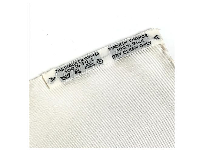 Hermès Pañuelo de seda Les Rubans du Cheval Hermes Blanco Multicolor - vista 6