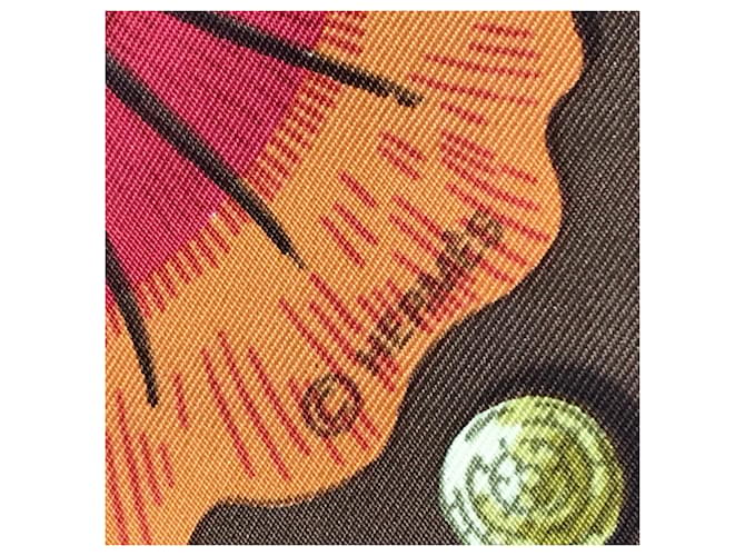 Hermès Sciarpa Carré 90 Hermes Cheval Turc Marrone - vista 4