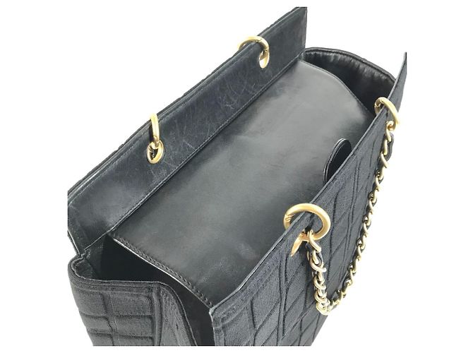 Borsa Tote Chanel Chocolate Bar Nero - vista 11