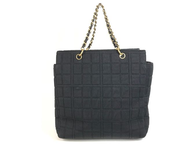 Borsa Tote Chanel Chocolate Bar Nero - vista 2