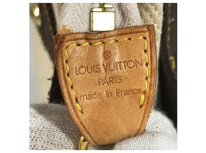 Borsa Tote Louis Vuitton Antigua Cabas PM Marrone Bianco - vista 8