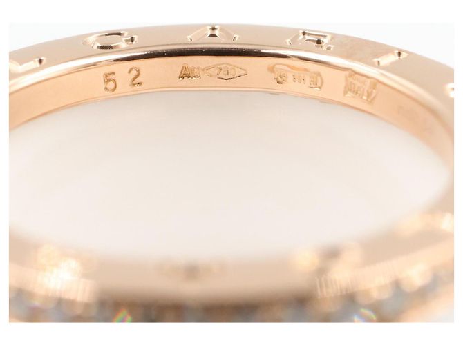 Bulgari Bvlgari B-zero1 4-Band Keramik Diamantring Weiß Golden - Ansicht 4