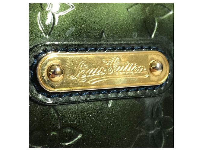 Borsa Tote Louis Vuitton Monogram Vernis Wilshire PM Blu - vista 12