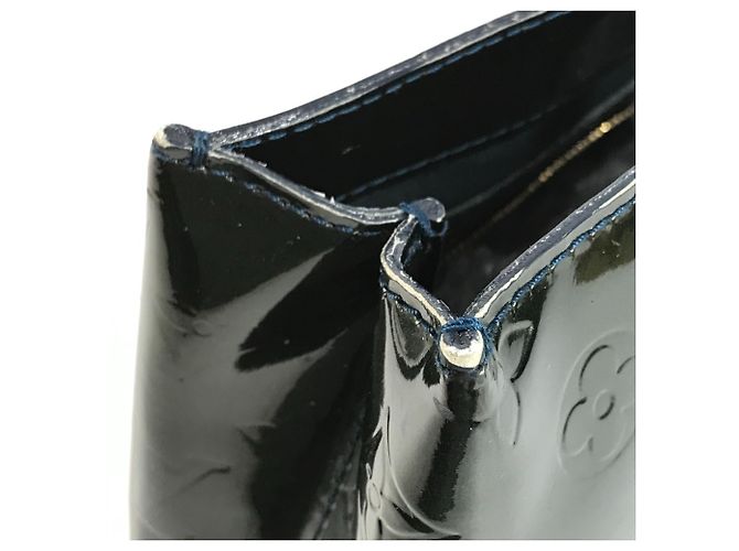 Borsa Tote Louis Vuitton Monogram Vernis Wilshire PM Blu - vista 13