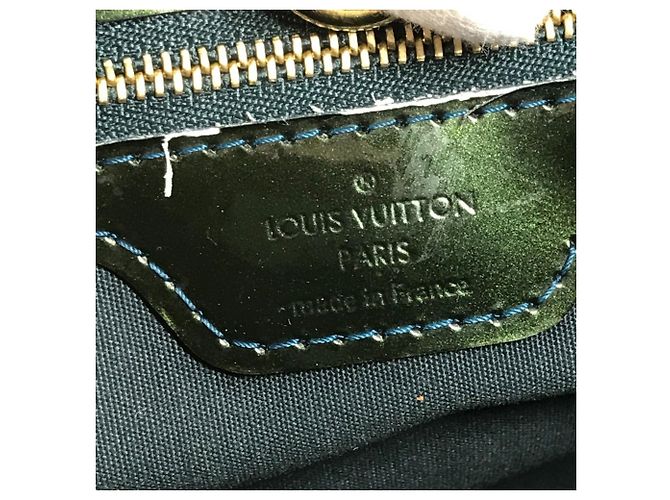 Borsa Tote Louis Vuitton Monogram Vernis Wilshire PM Blu - vista 16