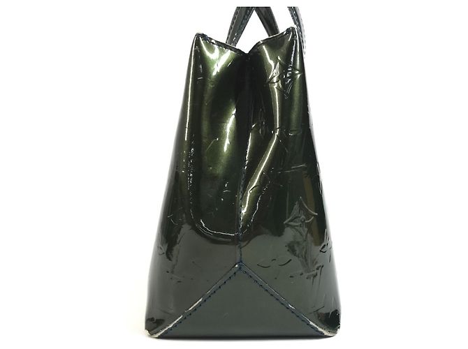 Borsa Tote Louis Vuitton Monogram Vernis Wilshire PM Blu - vista 4